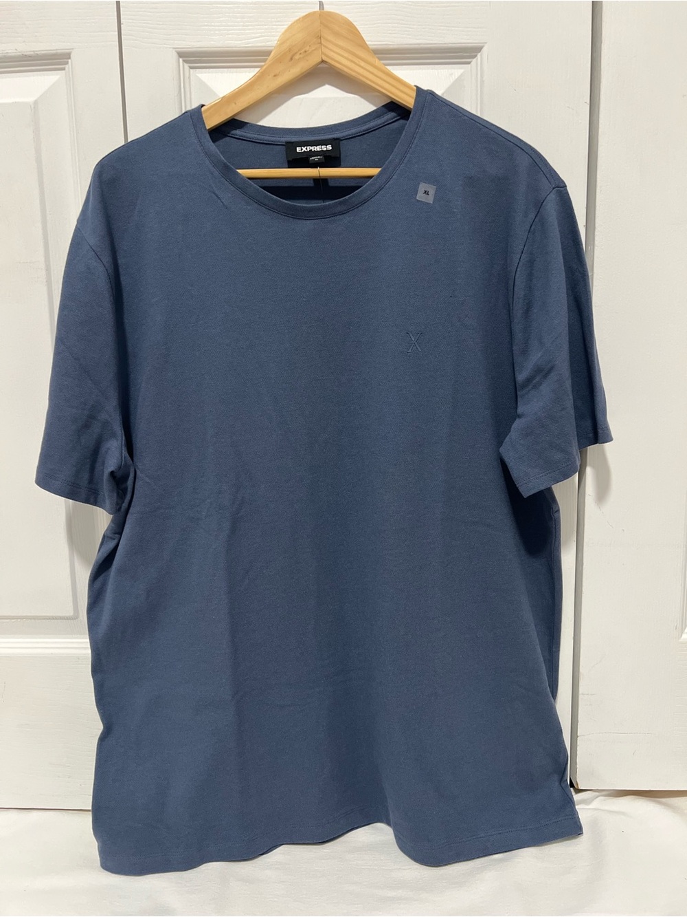 Express Men’s Short Sleeve Crewneck T-Shirt in Slate Blue